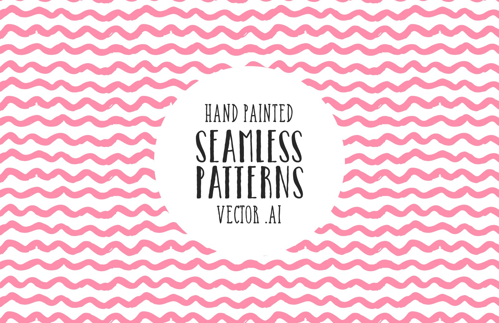 手绘线条/形状无缝矢量图案 Hand Painted Seamless Vector Patterns插图