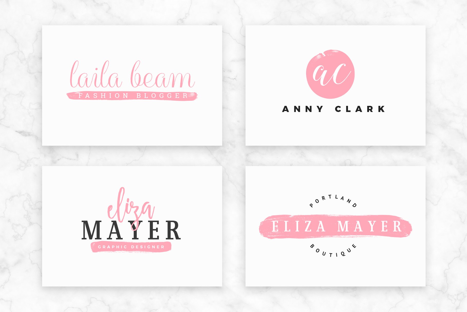 轻奢女性品牌Logo模板合集 Feminine Logo Pack插图(12)