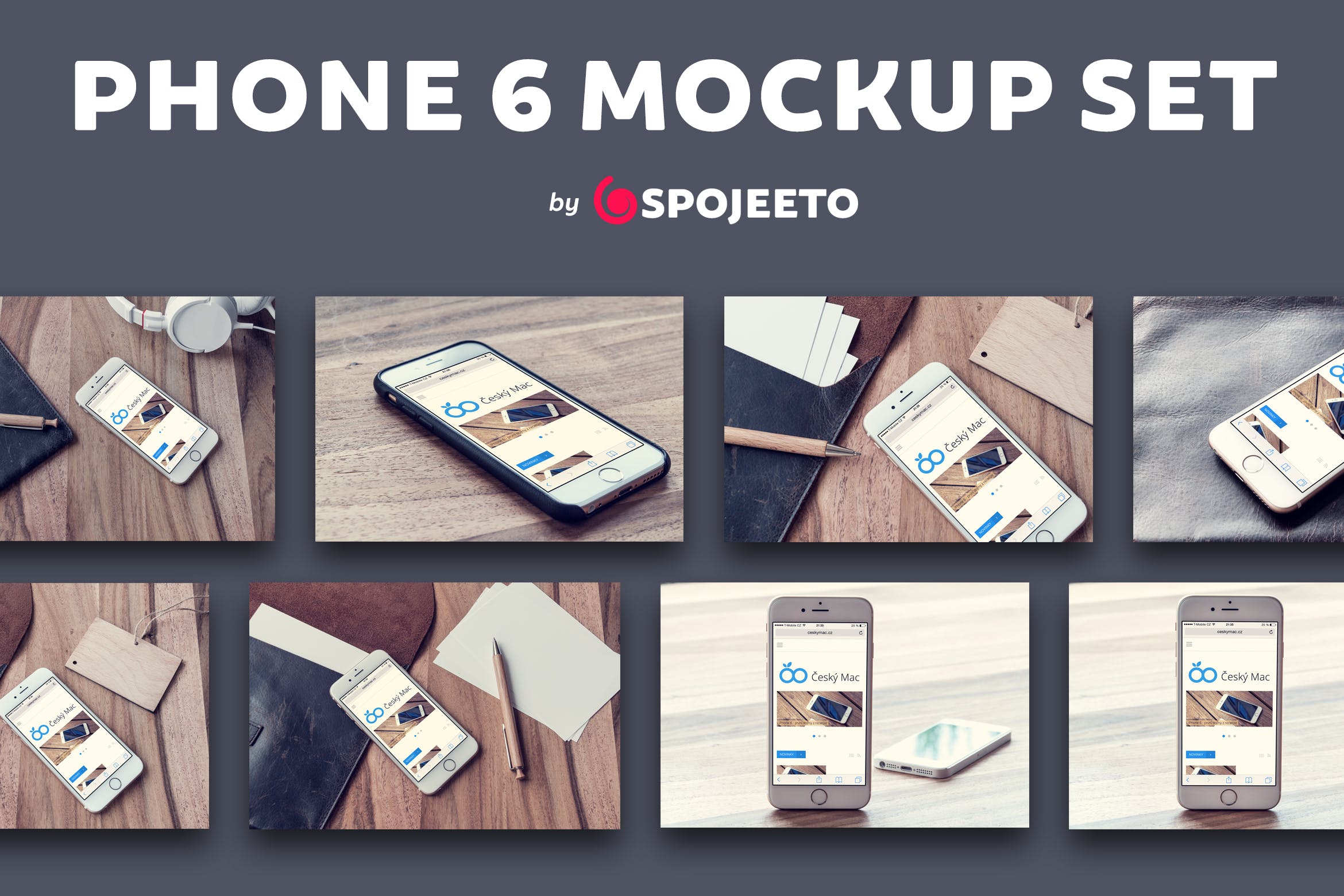 实景背景实体按键款iPhone手机屏幕预览素材库精选样机 Phone 6 – Photorealistic Mock-Up插图