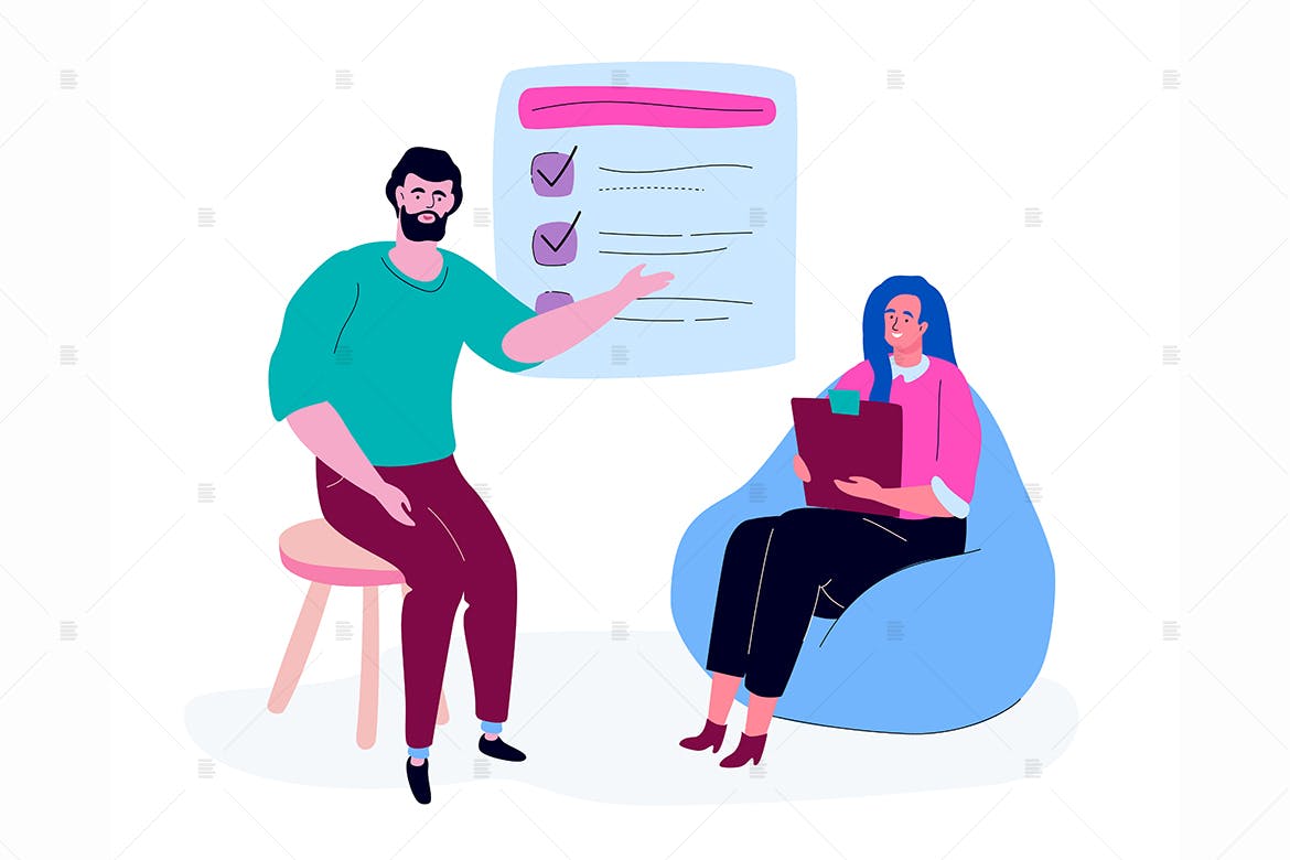 商业规划主题扁平设计风格矢量插画素材库精选 Business planning – flat design style illustration插图(1)