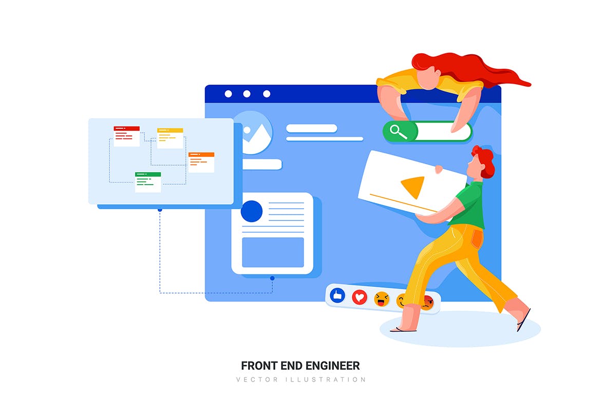 技术主题网站设计矢量插画素材集v25 Technology Vector Scenes插图(2)