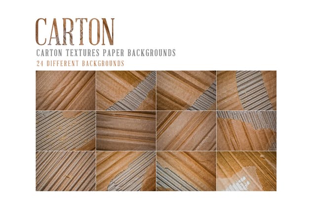 纸板箱纹理纸张背景素材 Carton Textures Paper Backgrounds插图(6)
