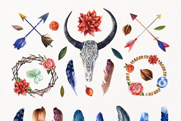 多元素魔法水彩插图套装 Enchanted Watercolor Kit插图(1)