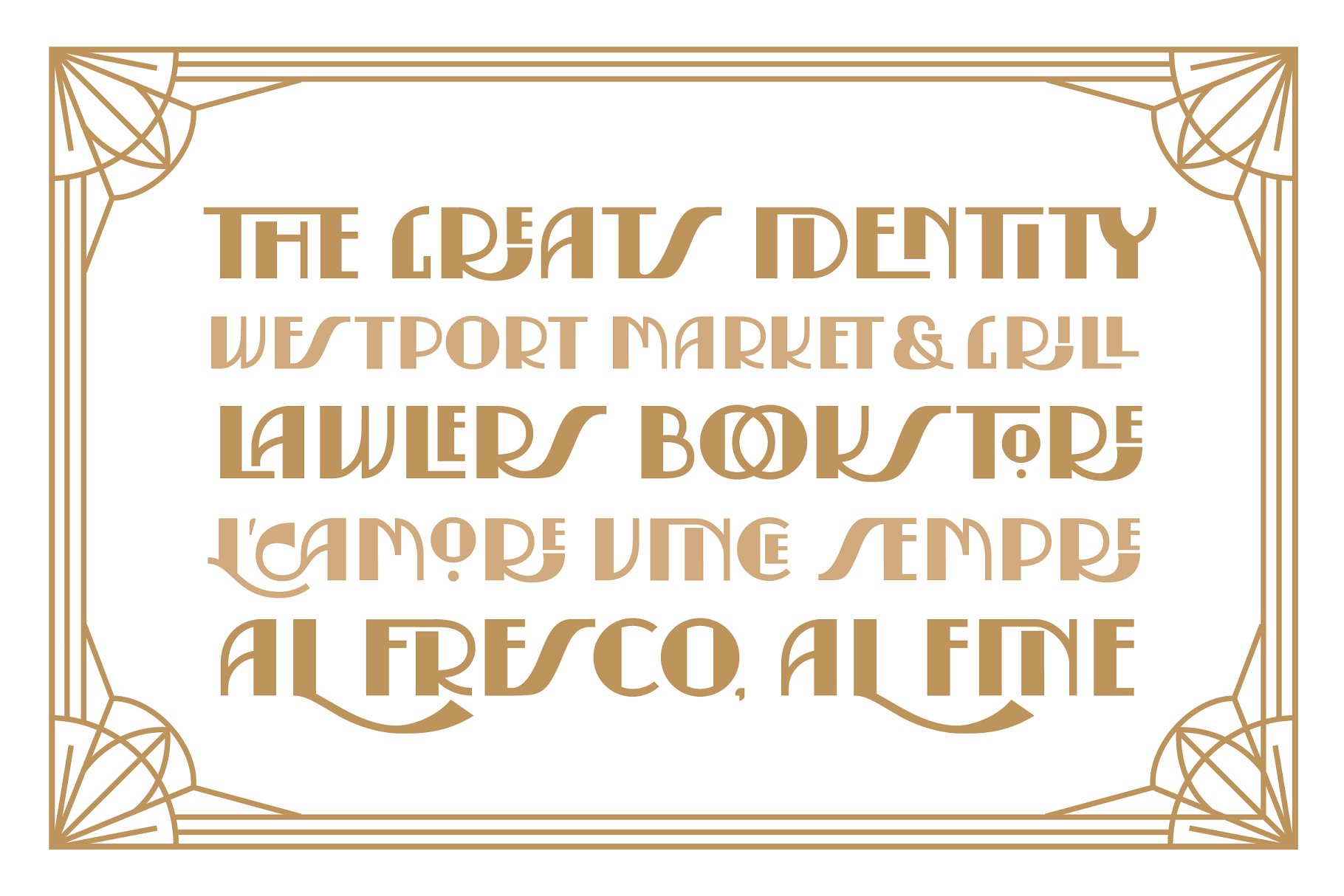 20世纪20年代装饰艺术英文字体&纹理 Serendior | Font & Seamless Patterns插图(5)