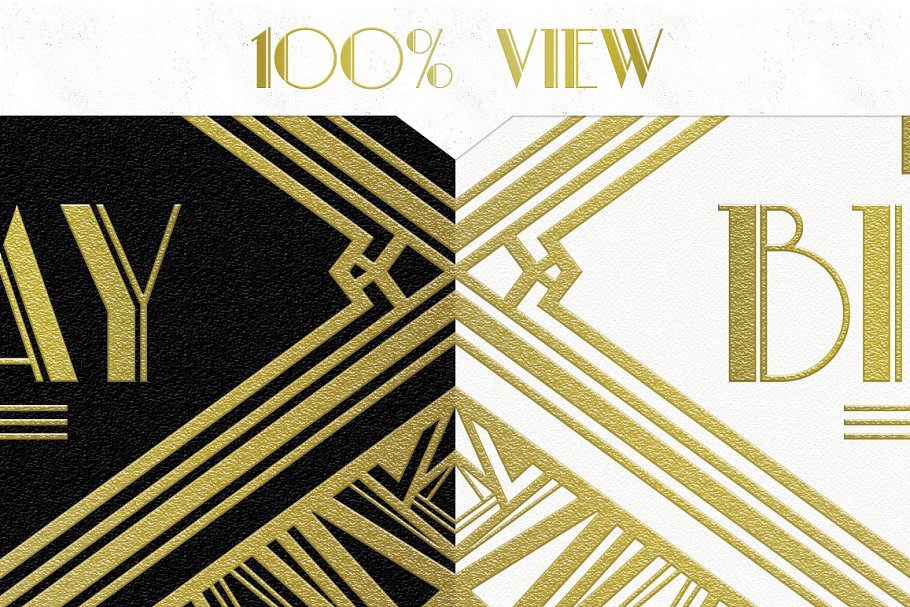 装饰派艺术企业名片模板 Art Deco Card插图(1)