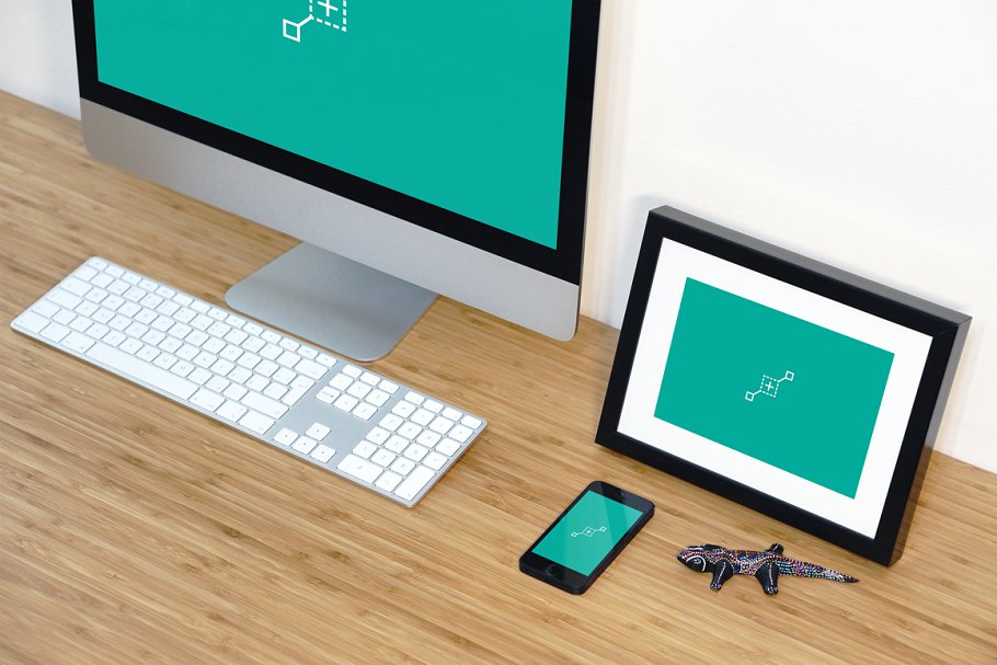 简易简约办公场景一体机电脑样机 Workspace Device PSD Mockup插图(13)