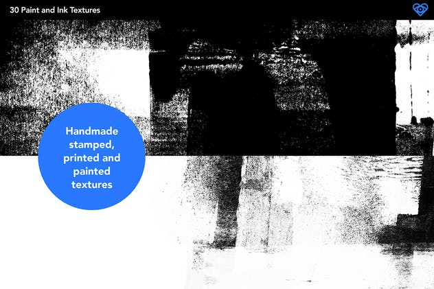 30款黑色油漆和墨水纹理 30 Black Paint and Ink Textures插图(1)