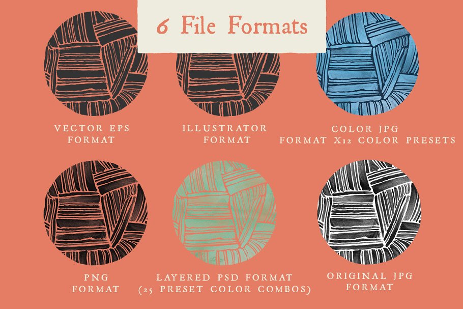 手绘水彩图案纹理合集 Hand Painted Watercolor Textures插图(2)