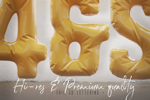 3D时尚铝箔&织物字体素材 Foil & Fabric Lettering Duo插图(8)