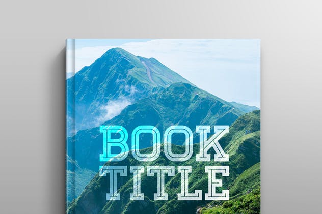 精装封面设计书籍样机 Hardcover Book Mockup: Straight插图(1)