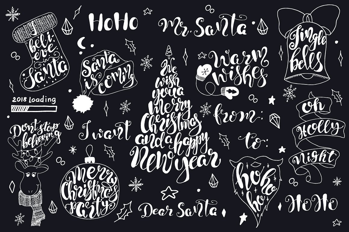 一大波圣诞节手绘矢量素材下载[eps,png,svg]插图(4)