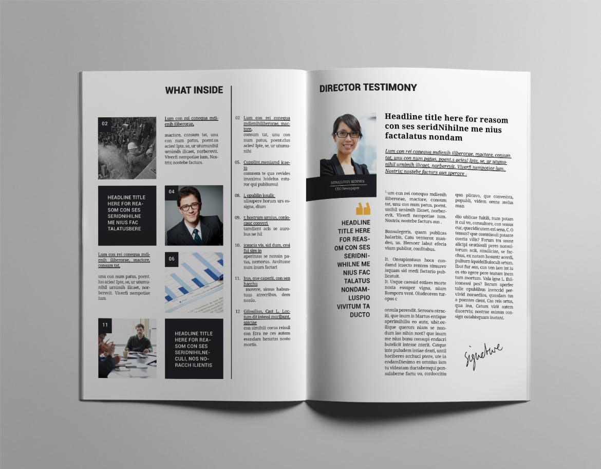 企业内部报刊排版设计模板 Newsletter Template插图(3)