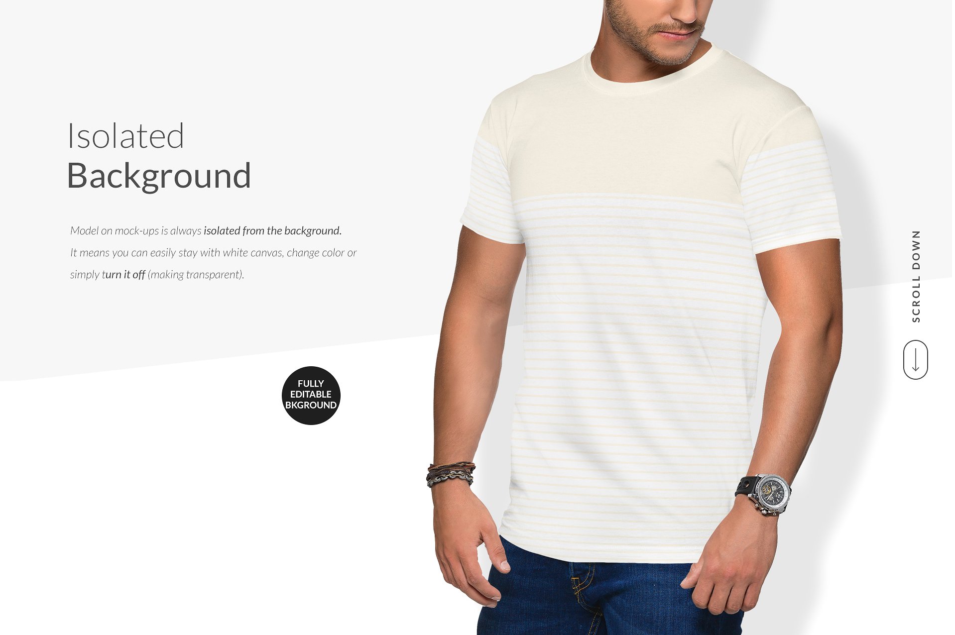 时尚简约男士T恤样机插图(12)