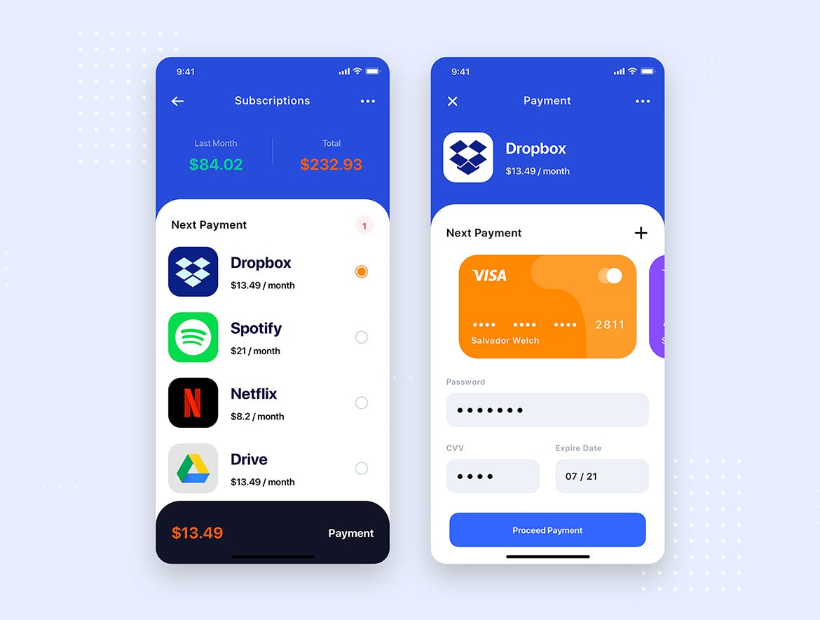 移动支付生活APP应用UI交互界面设计FIGMA模板 BARIUM – Multipurpose Card-based_FIGMA插图(7)