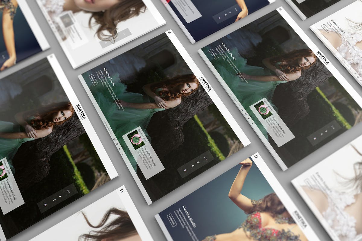 3D平板电脑屏幕网站设计演示样机 3D Tablet Screen Mockups插图