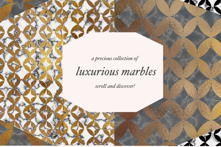 夸张高调几何图案金色纹理合集 Bold Geometric Patterns插图(3)