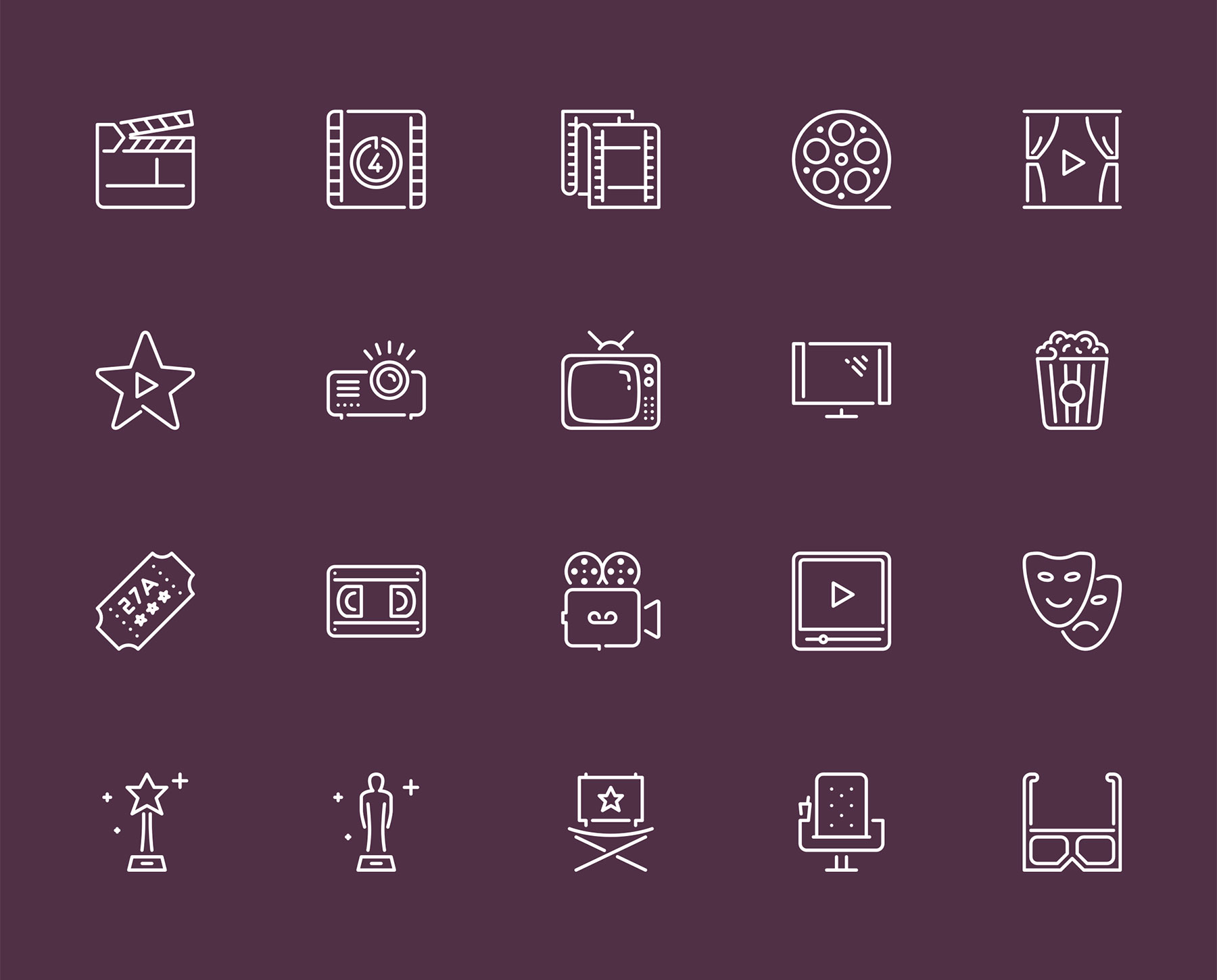 20 枚电影元素图标