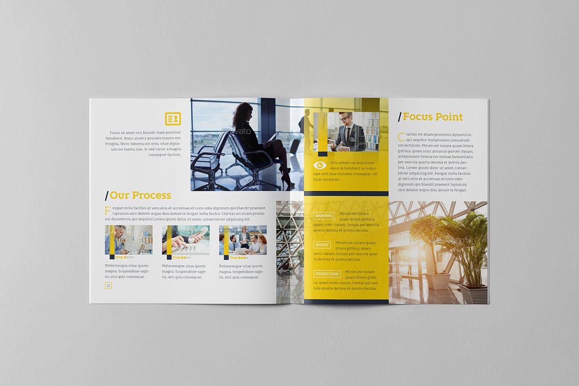 年度商业/行业市场分析报告设计模板v2 Annual Report Square Template 2插图(8)