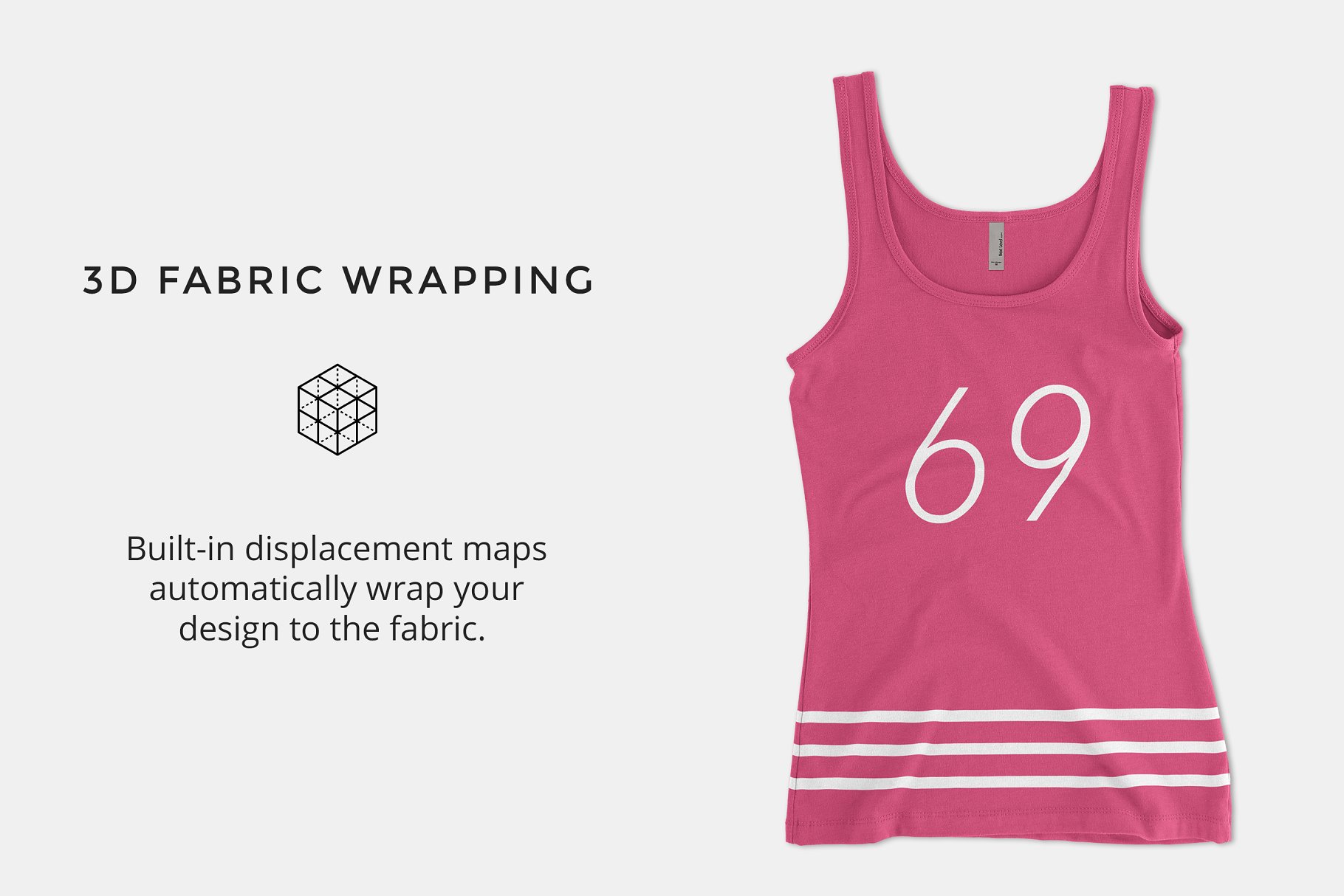 女性氨纶背心样机模板 Next Level 3533 Spandex Jersey Tank插图(1)