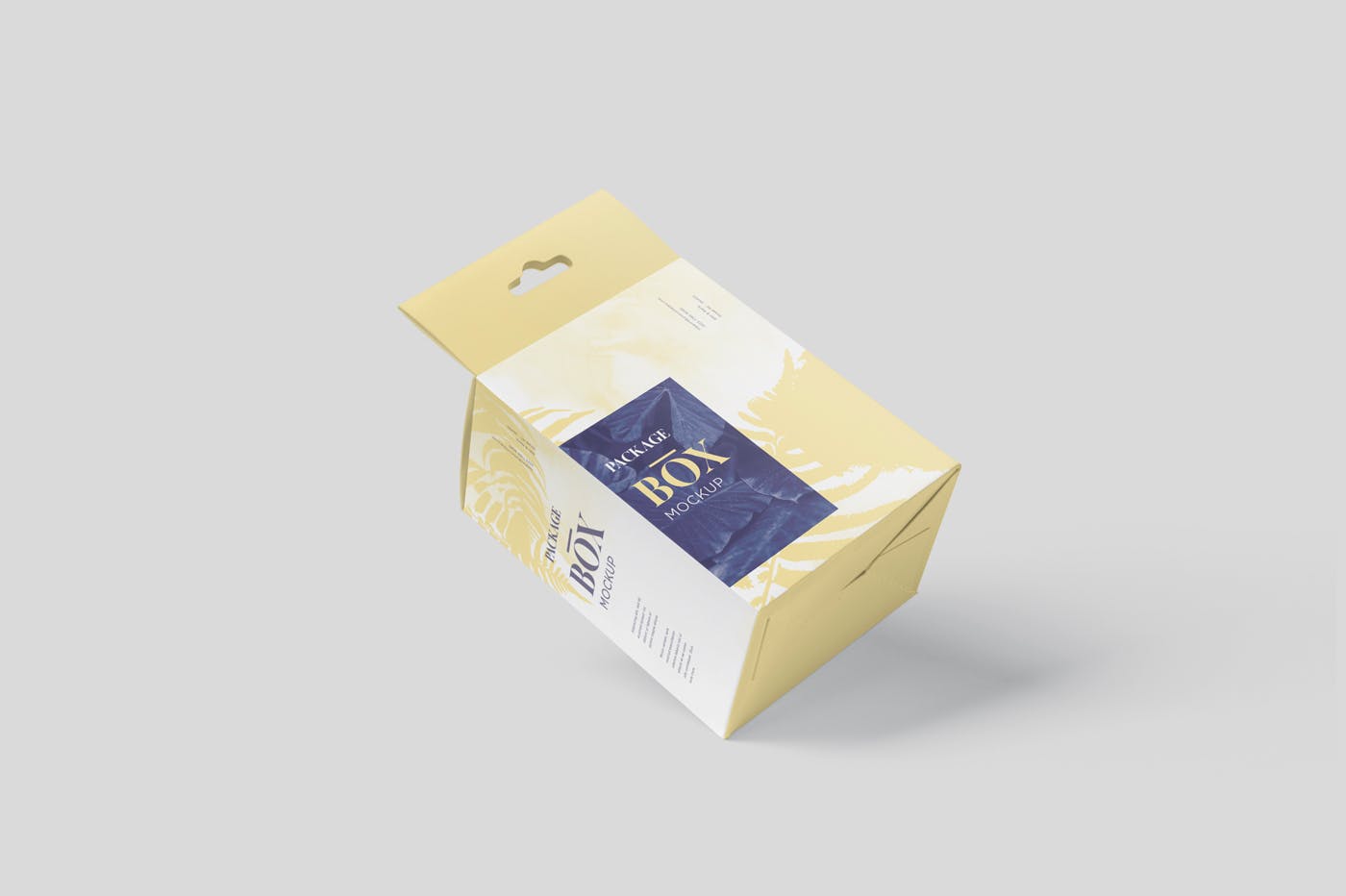 挂耳式扁平矩形包装盒素材库精选模板 Package Box Mockup Set – Slim Square with Hanger插图(3)