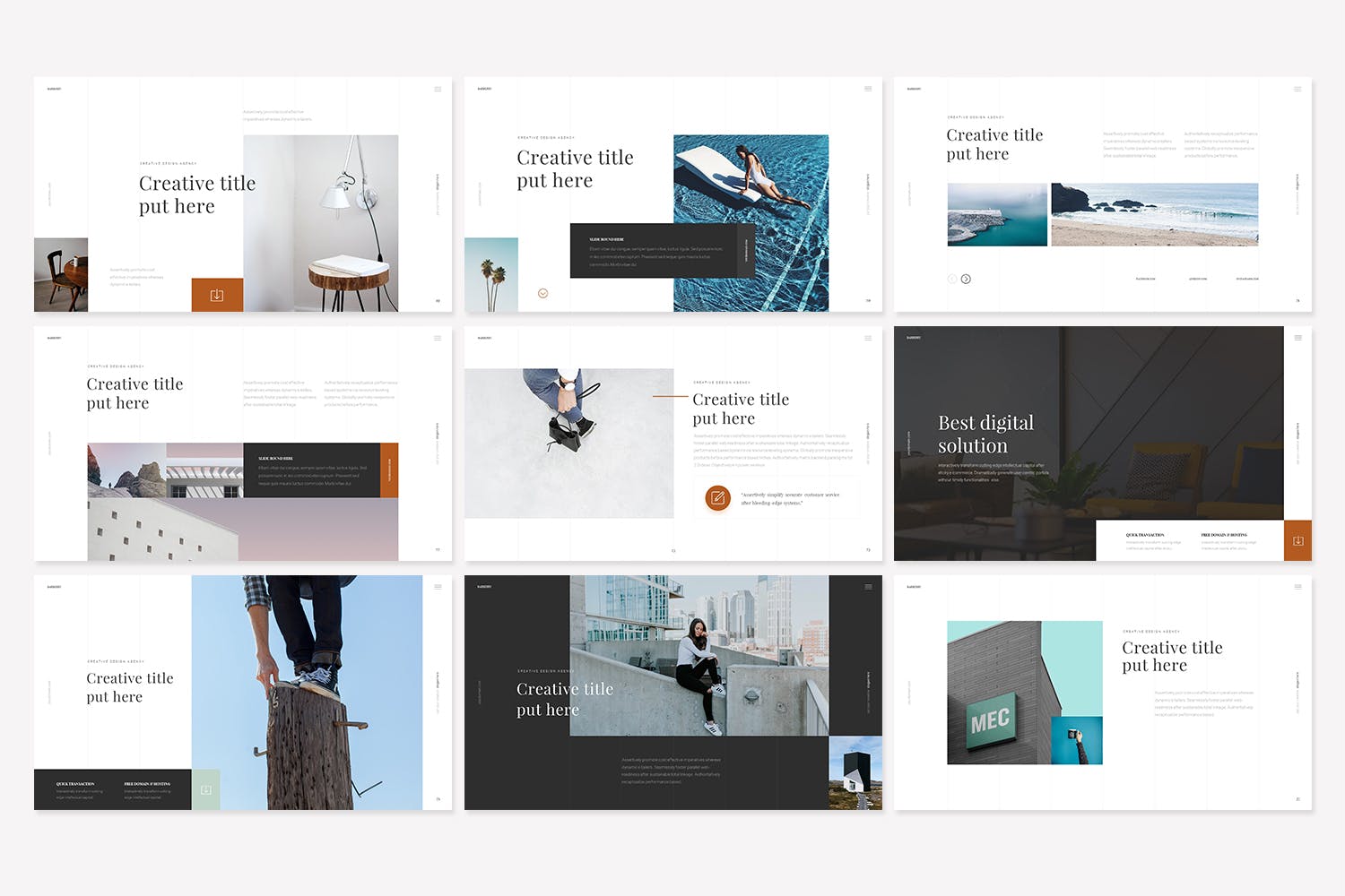 时尚企业介绍PPT幻灯片模板下载 Barberry PowerPoint Presentation插图(3)