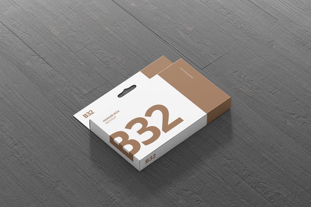 挂钩式宽边细长矩形盒子包装样机 Box Mockup – Wide Slim Rectangle Size with Hanger插图(7)