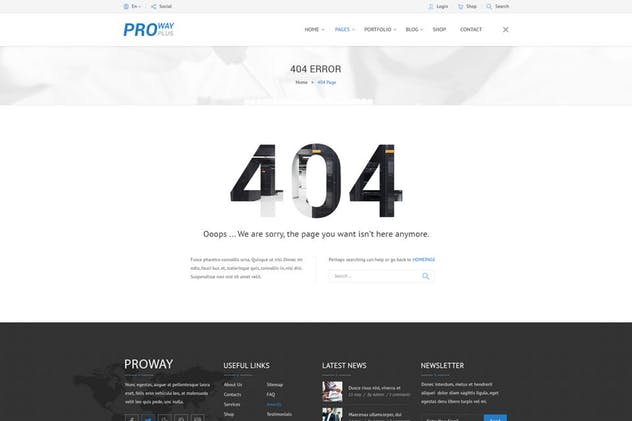 清新现代扁平风格公司/商业官网PSD网站模板 Proway Plus PSD Template插图(5)