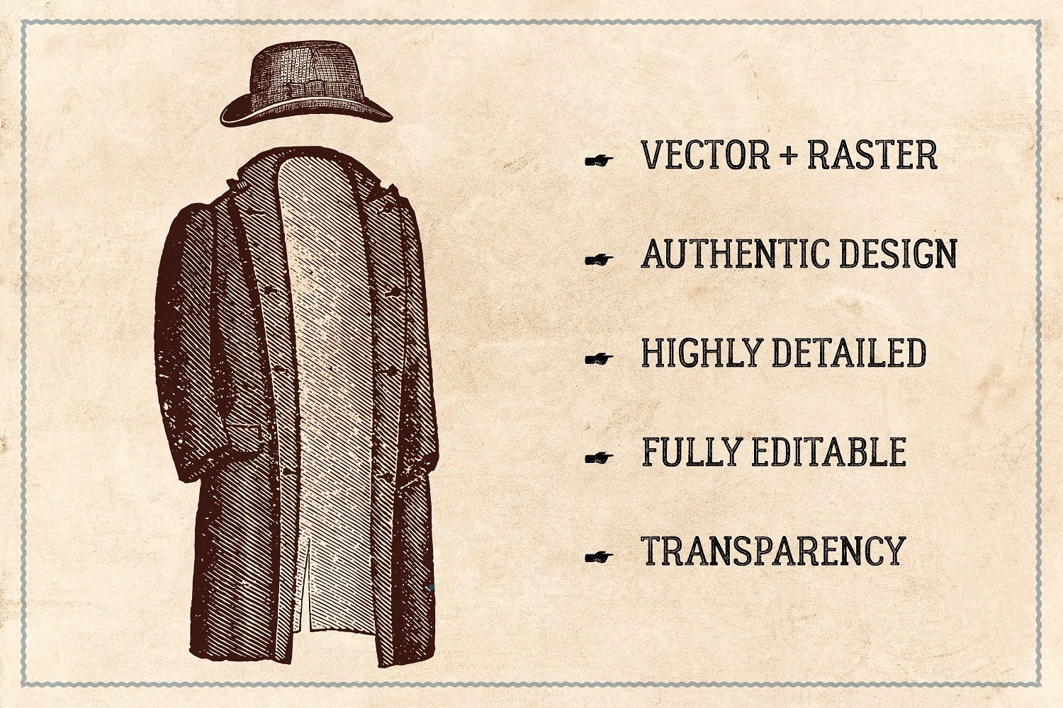 200个复古版画和男女时尚服饰的手绘插图插图(1)