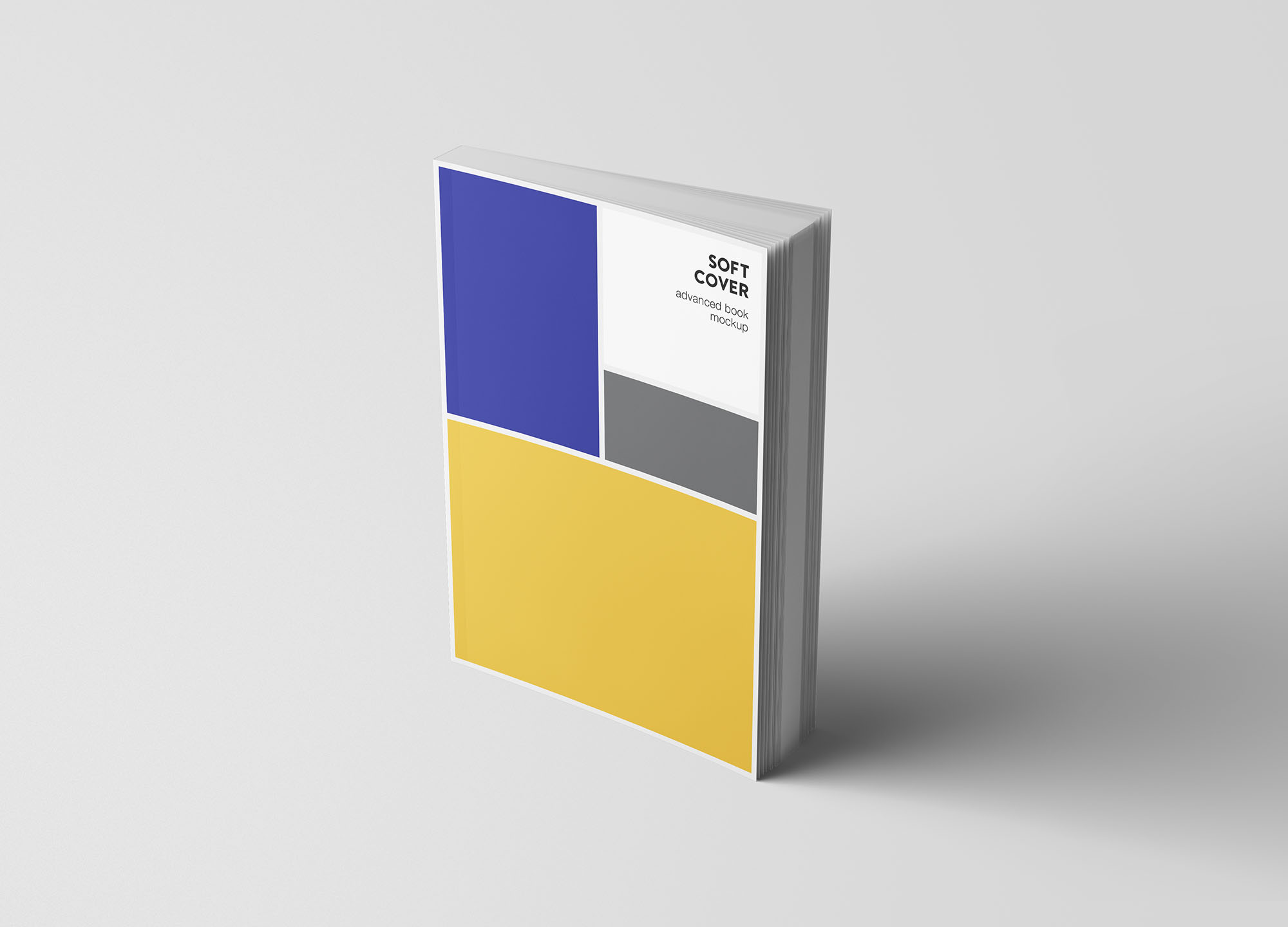 A5尺寸软封图书封面设计效果预览样机 A5 Softcover Book Mockup插图(5)