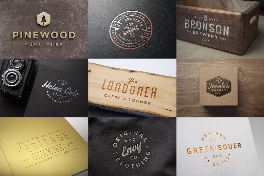 10款Logo/徽标样机模板 10 Logo/Badge Mock-Ups Vol.3插图(1)