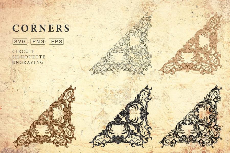 华丽复古页面装饰矢量插画插图(5)