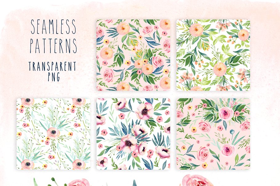 极力推荐：花卉图案纹理集合 Floral Patterns Bundle Vol.2 [3.45GB, 超过120款图案]插图(9)