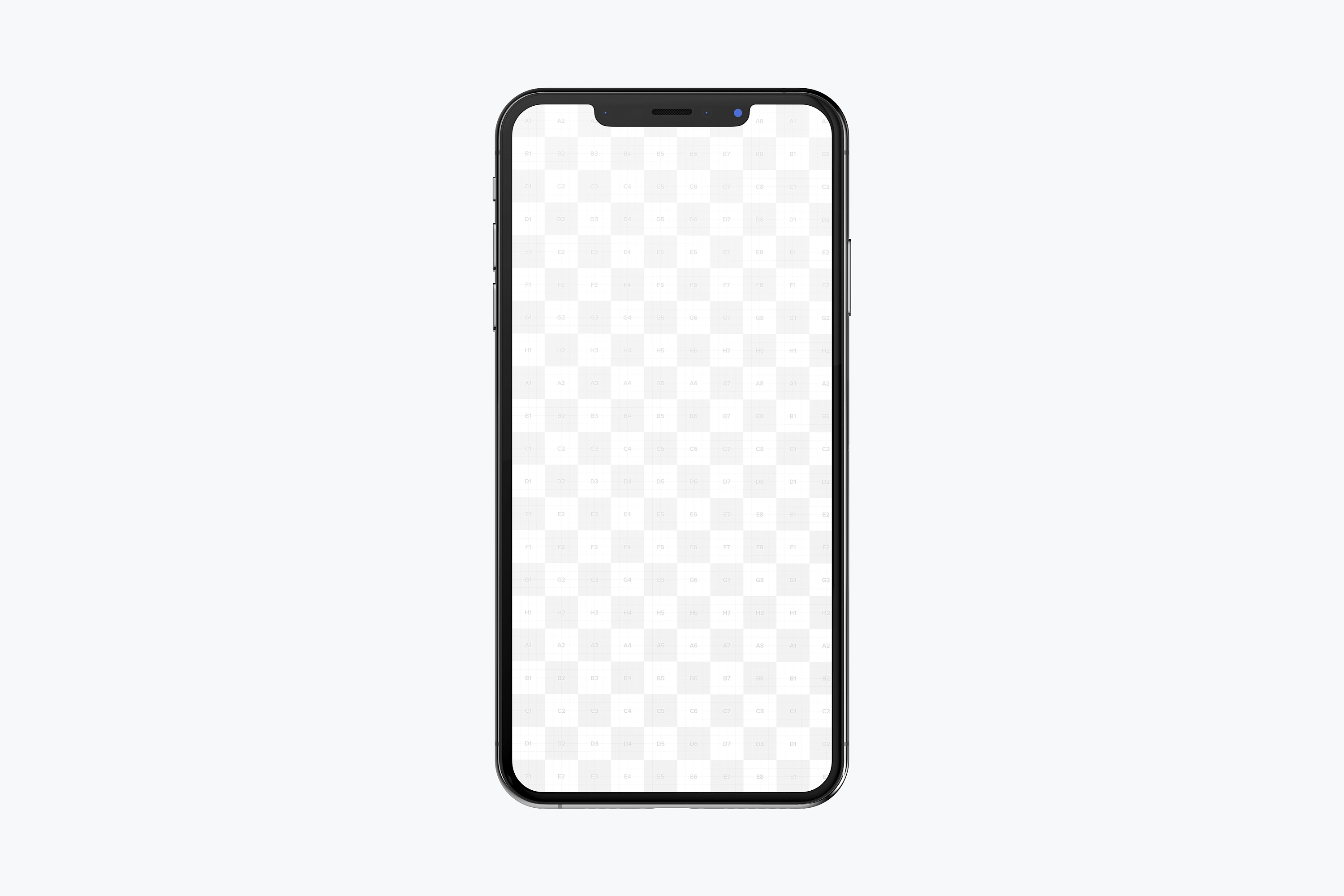 iPhone XS Max手机屏幕演示前视图黏土样机 iPhone XS Max Mockup, Front View插图(1)