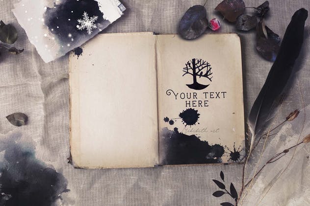 欧式乡村风格水彩场景样机模板 Rustic Scense mockups插图(4)