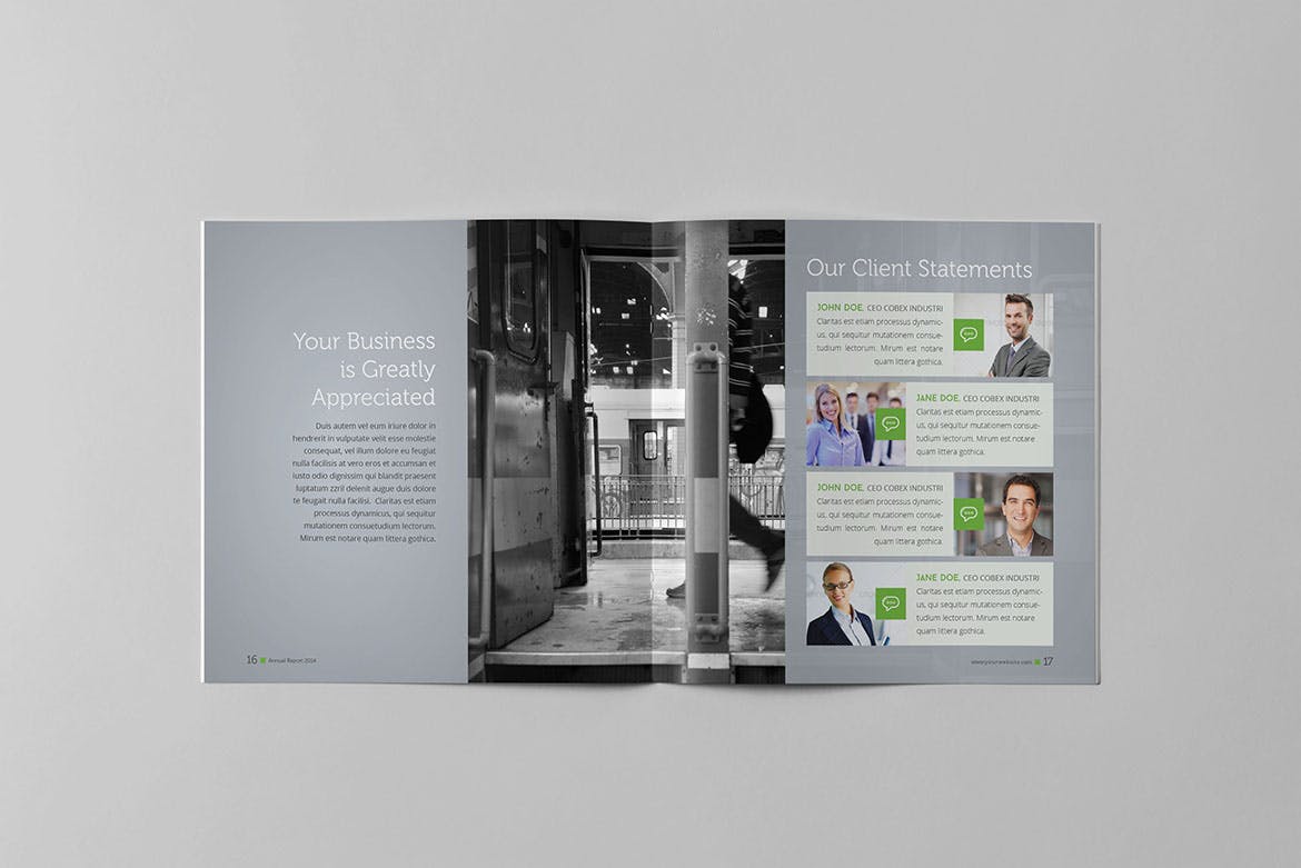 方形企业年报/年度报告设计模板 Square Annual Report插图(9)