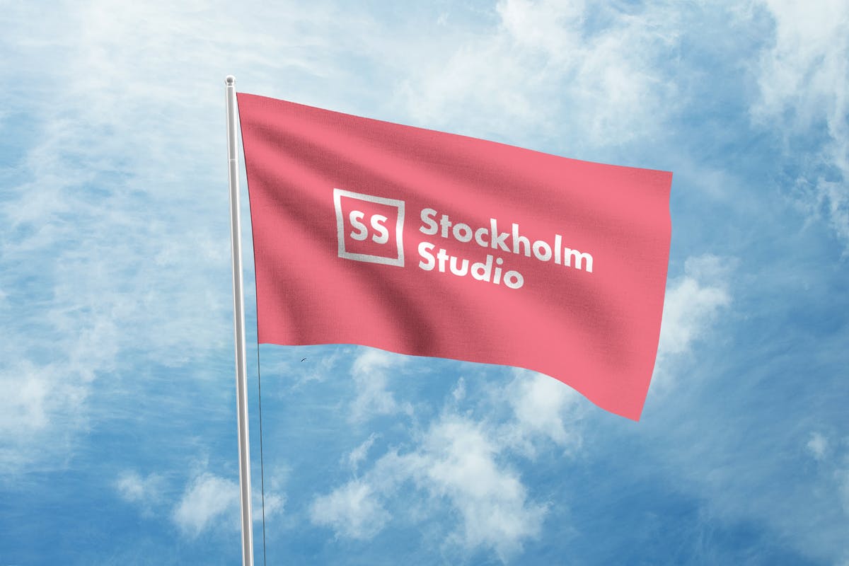 品牌VI/品牌活动旗帜设计样机模板 Flag Mockup插图