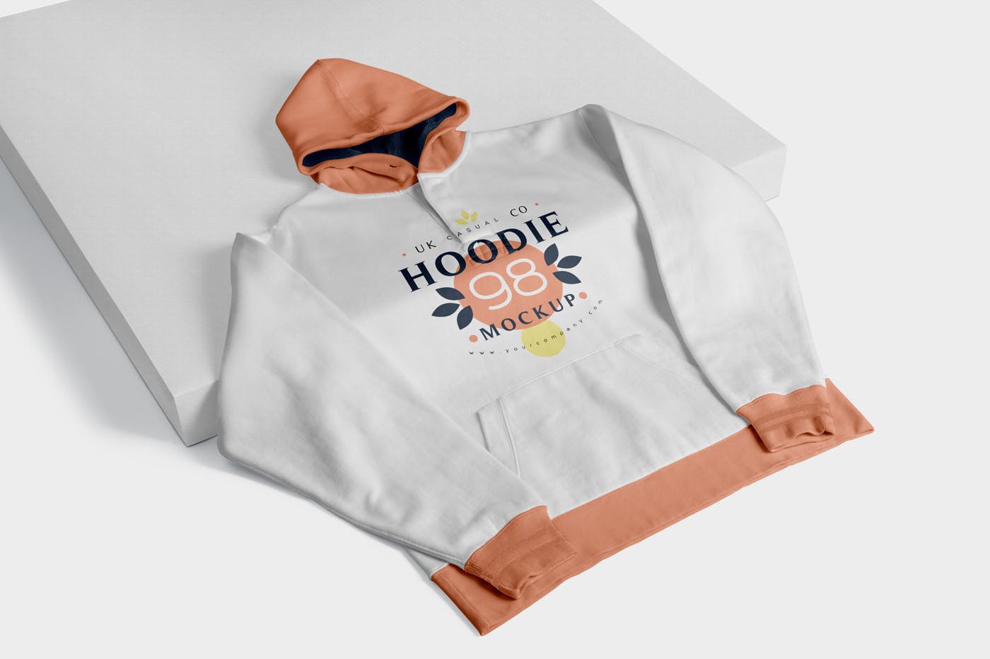 连帽衫卫衣印花设计多角度预览样机 6 Hoodie Mockup插图(4)