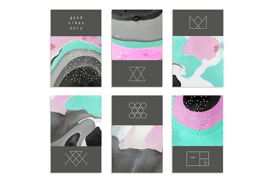 时尚抽象大理石材质颜料纹理 Artistic textures. Part 3插图(2)