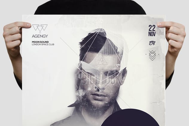 创意虚化背景人物海报设计PSD模板 Timeless Poster插图(2)