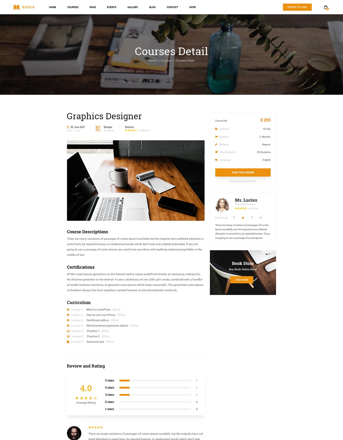 在线教育&网络课程主题网站设计PSD模板 EDUCA | Multiconcept Education & Courses PSD Templ插图(6)