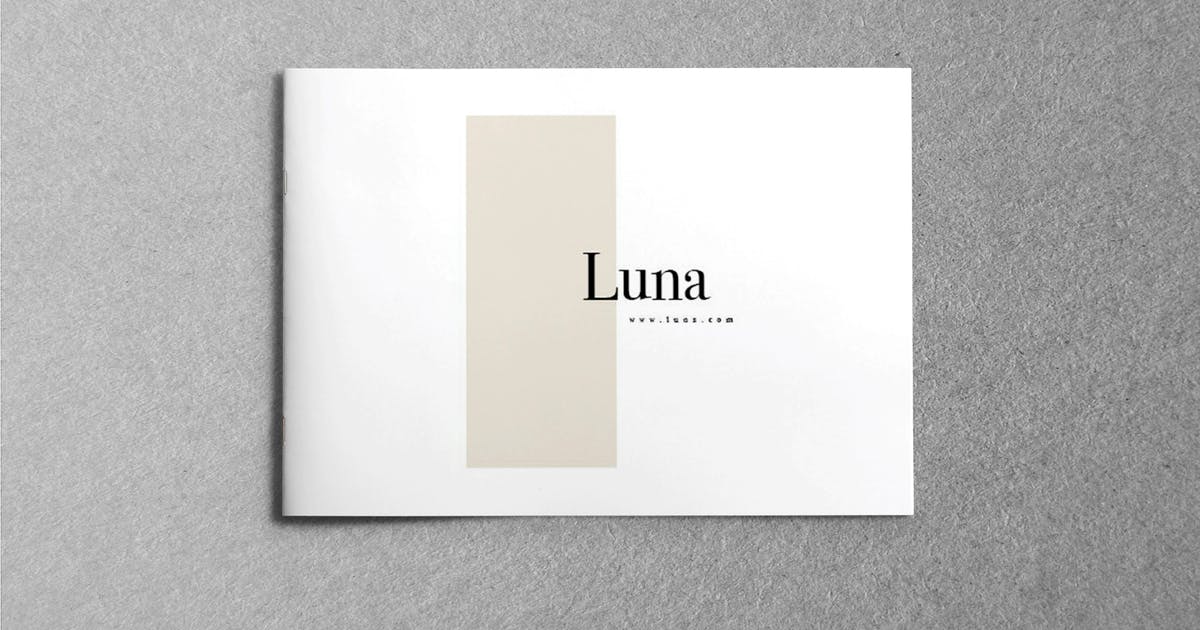 时尚企业Lookbook横版设计InDesign模板 LUNA – A5 Landscape Lookbook template插图