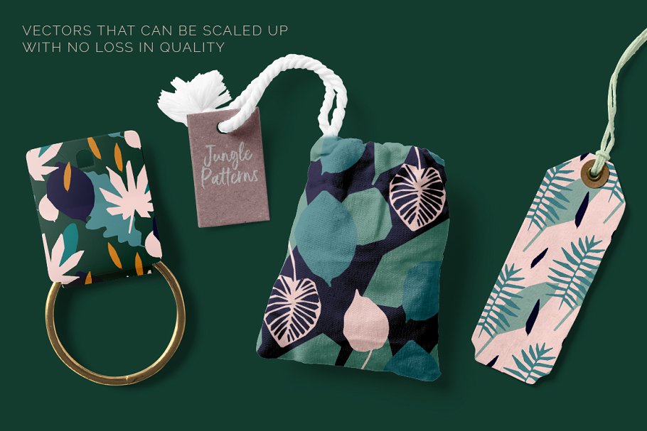 热带丛林矢量图案纹理 Jungle Tropics- Vector Patterns插图(3)