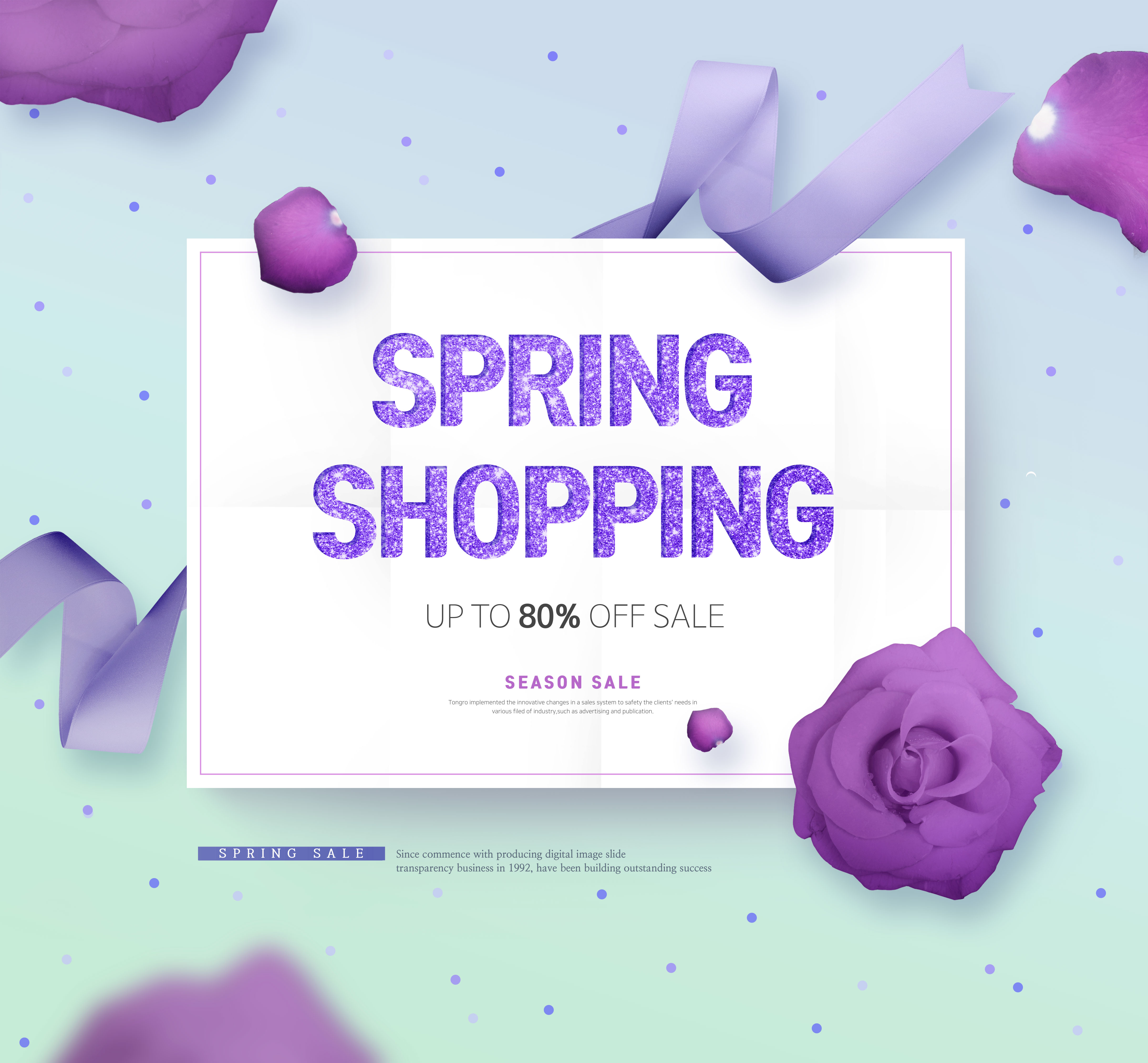 春季折扣促销购物活动推广海报psd素材合集V2插图(3)