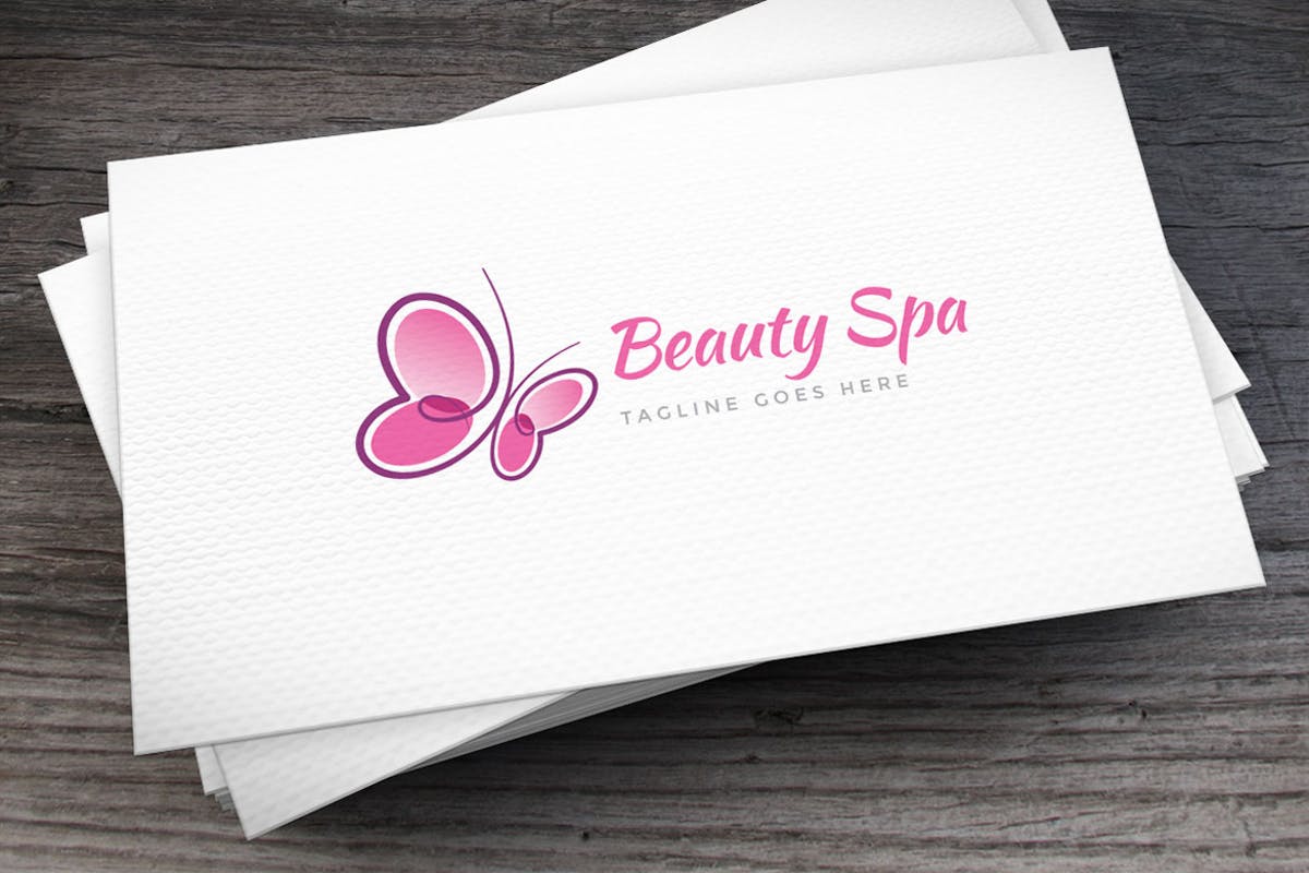 蝴蝶图形Logo设计模板 Tender Beauty Logo Template插图
