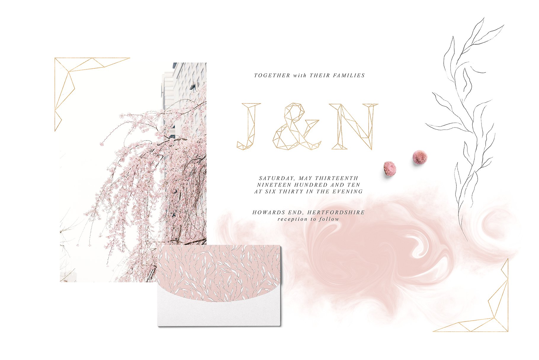 淡雅柔和的灰粉设计元素合集 Tender Mist Collection Pro插图(2)