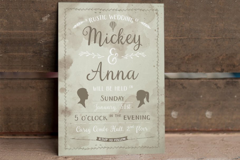 经典水彩邀请卡模板 Classic Watercolor Suite插图(2)