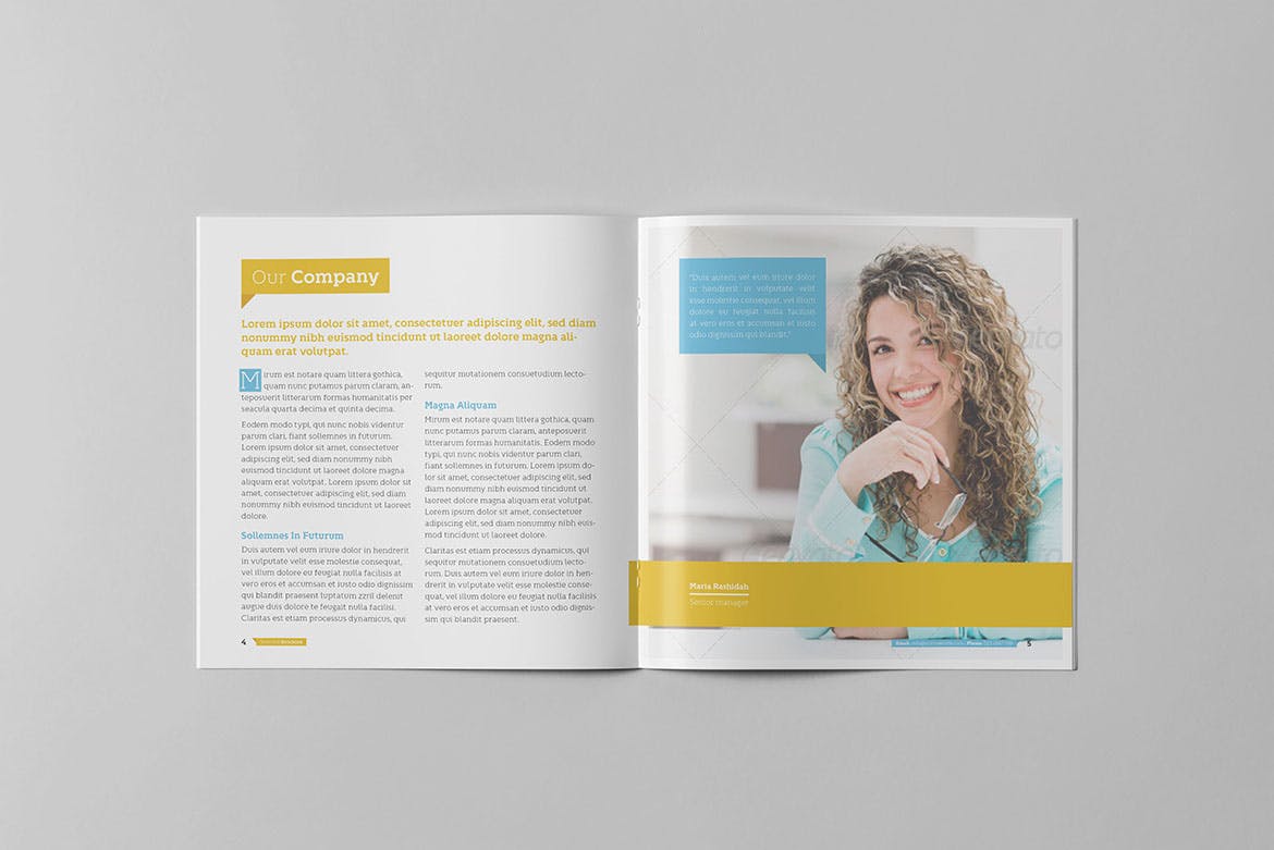 正方形企业画册设计模板 Selected Square Brochure插图(3)