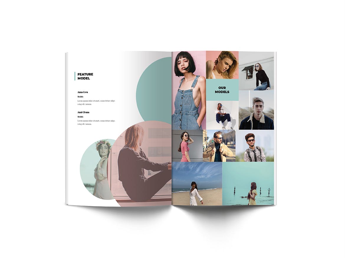 时尚行业适用A4规格画册排版设计模板插图(9)