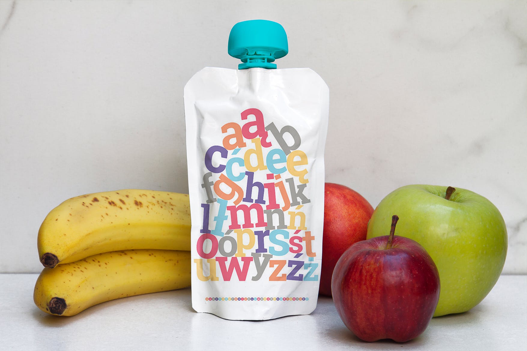 婴儿水果泥食品包装外观设计样机 Baby Food Pack Mockup插图(2)