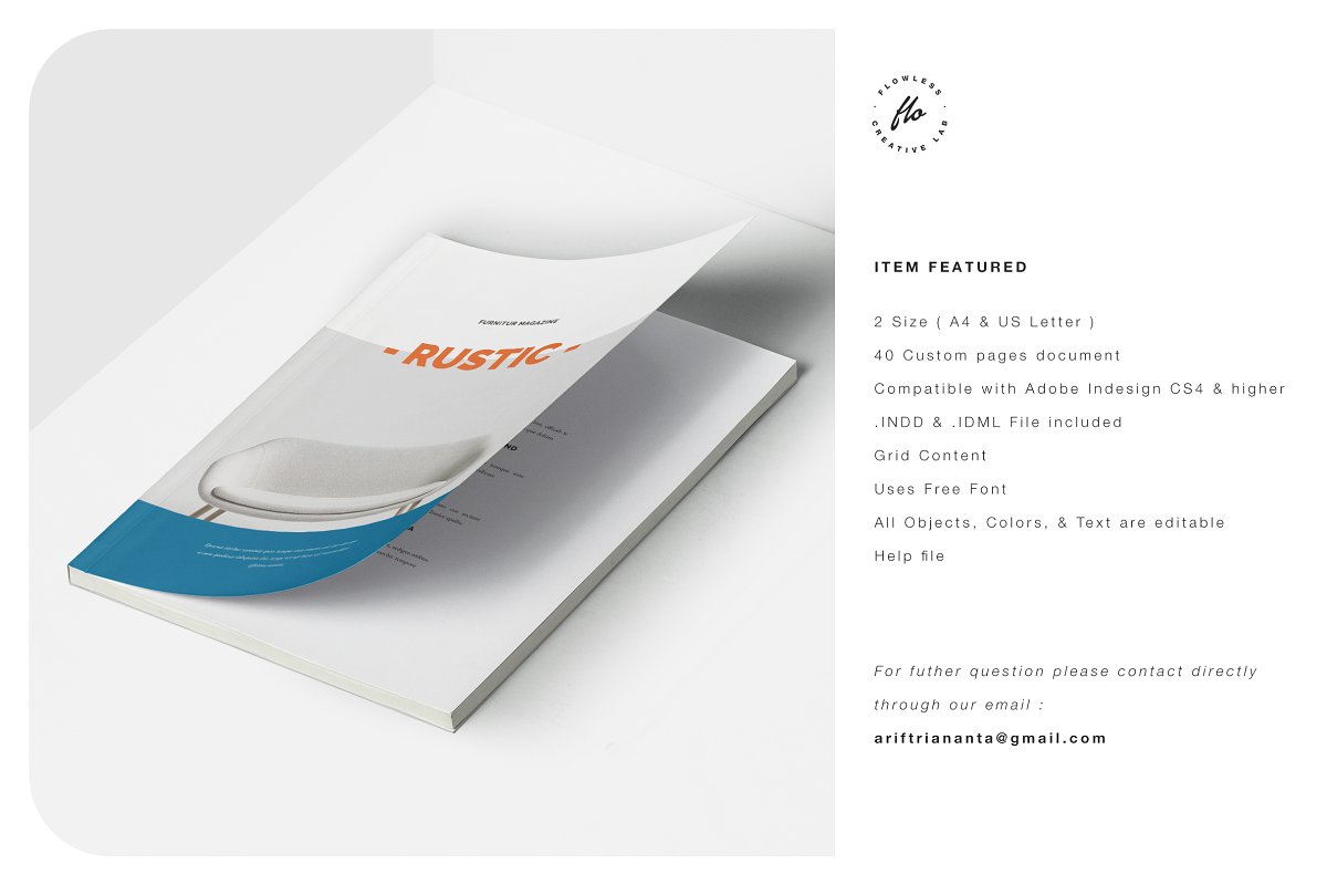 RUSTIC时尚家具生活杂志设计模板插图(4)